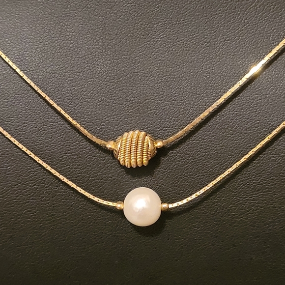 Estate Korea Double Strand Faux Pearl Necklace - Picture 3 of 5